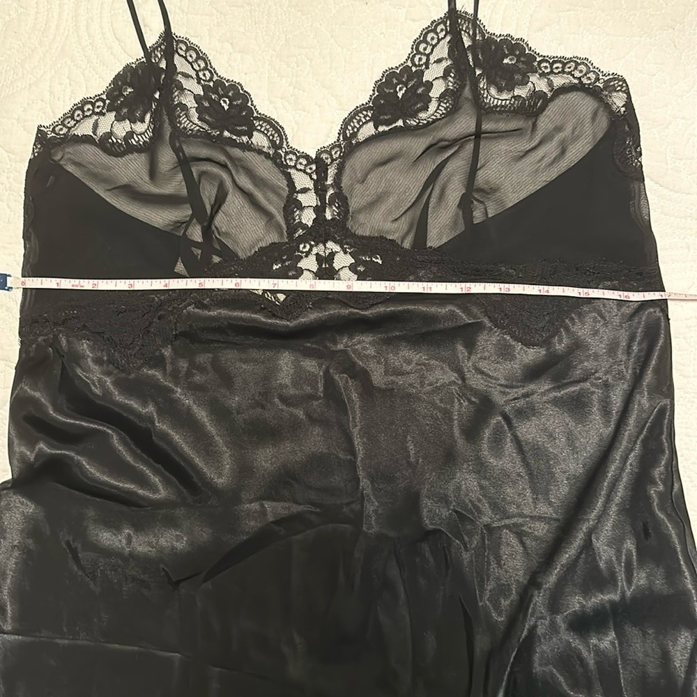 NWOT Victoria’s Secret Vintage Silk Slip Dress in Black Size M - Picture 14 of 16